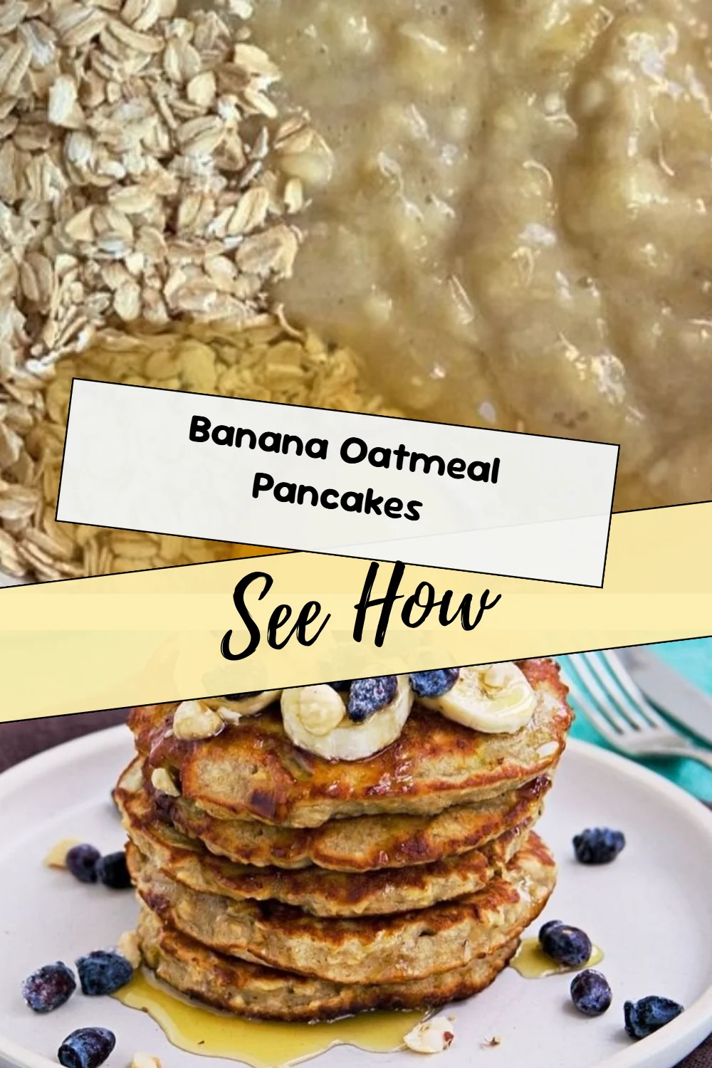 Banana Oatmeal Pancakes