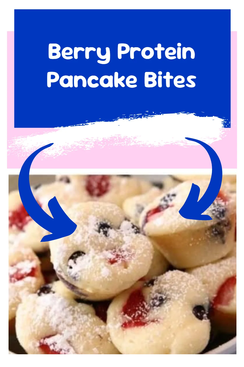 Berry Protein Pancake Bites