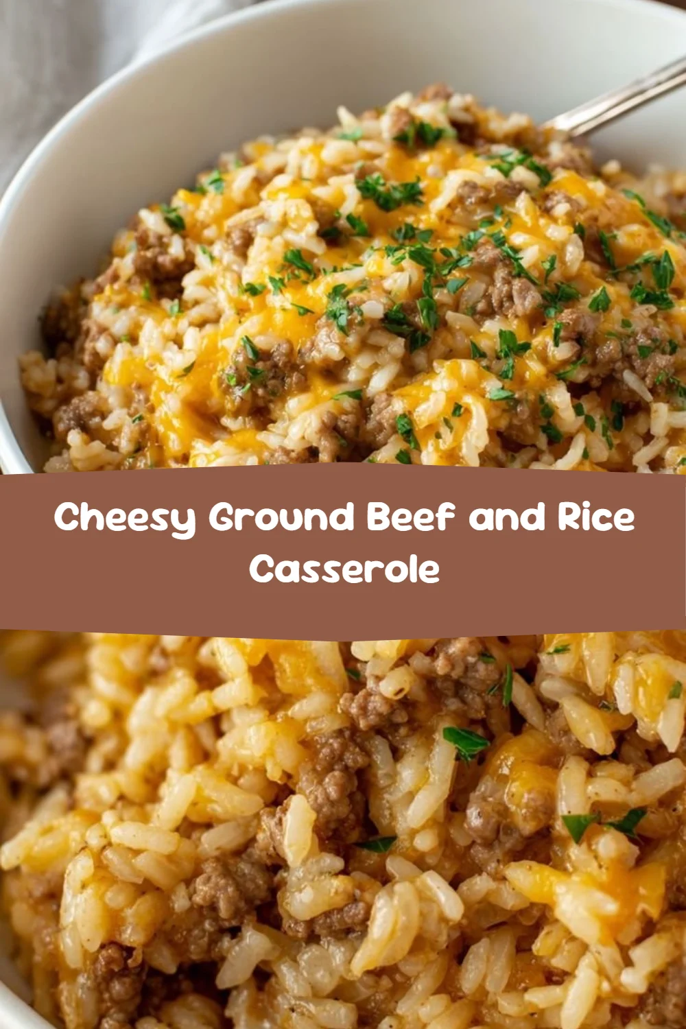 Cheesy Ground Beef and Rice Casserole