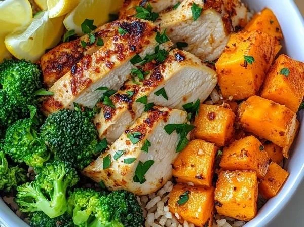 Chicken and Sweet Potato Rice Bowl