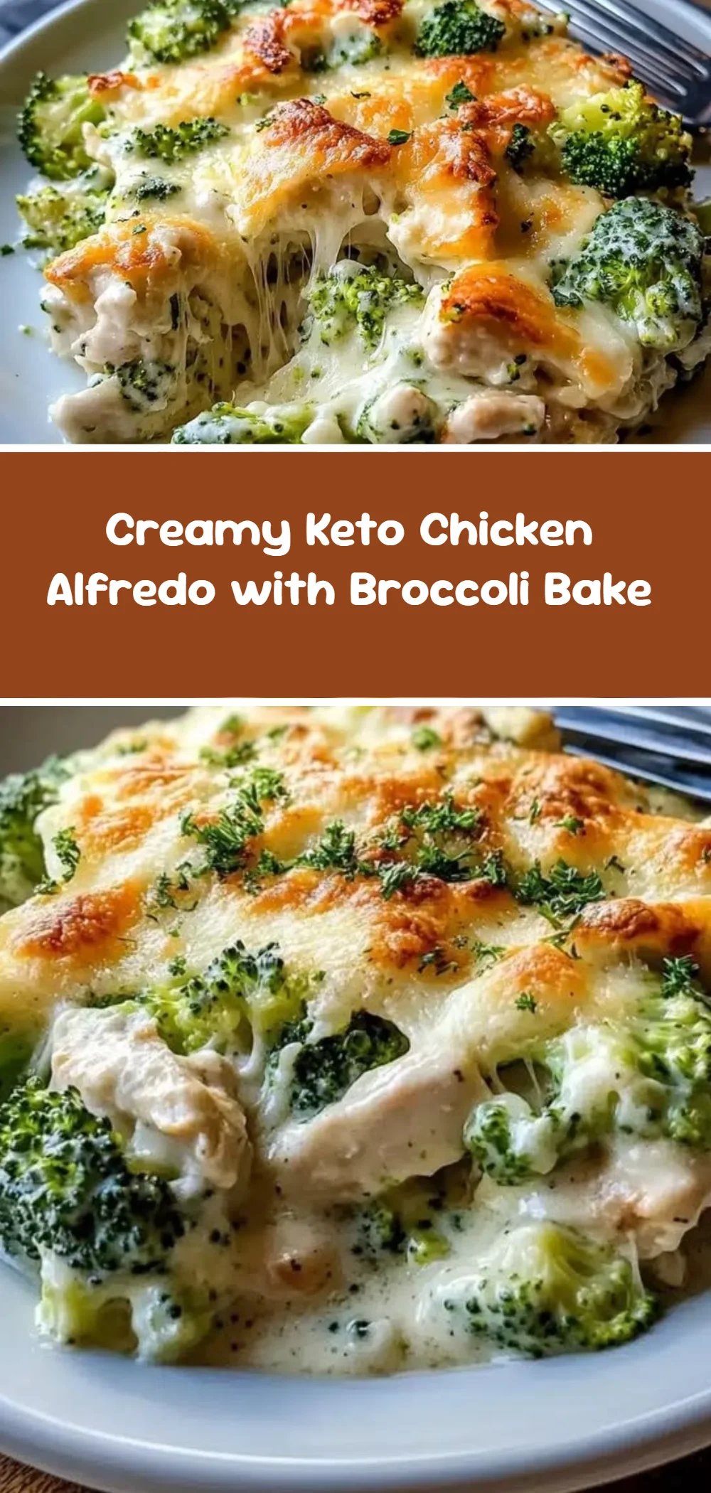 Creamy Keto Chicken Alfredo with Broccoli Bake