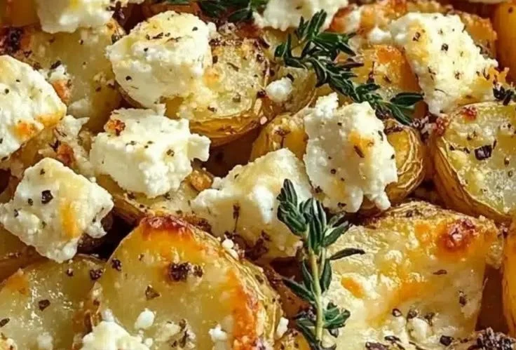 Greek Feta Roast Potatoes