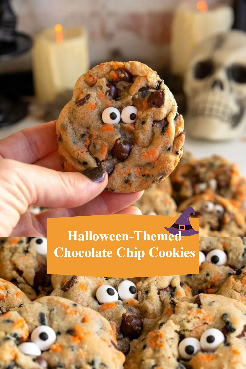 Halloween-Themed Chocolate Chip Cookies