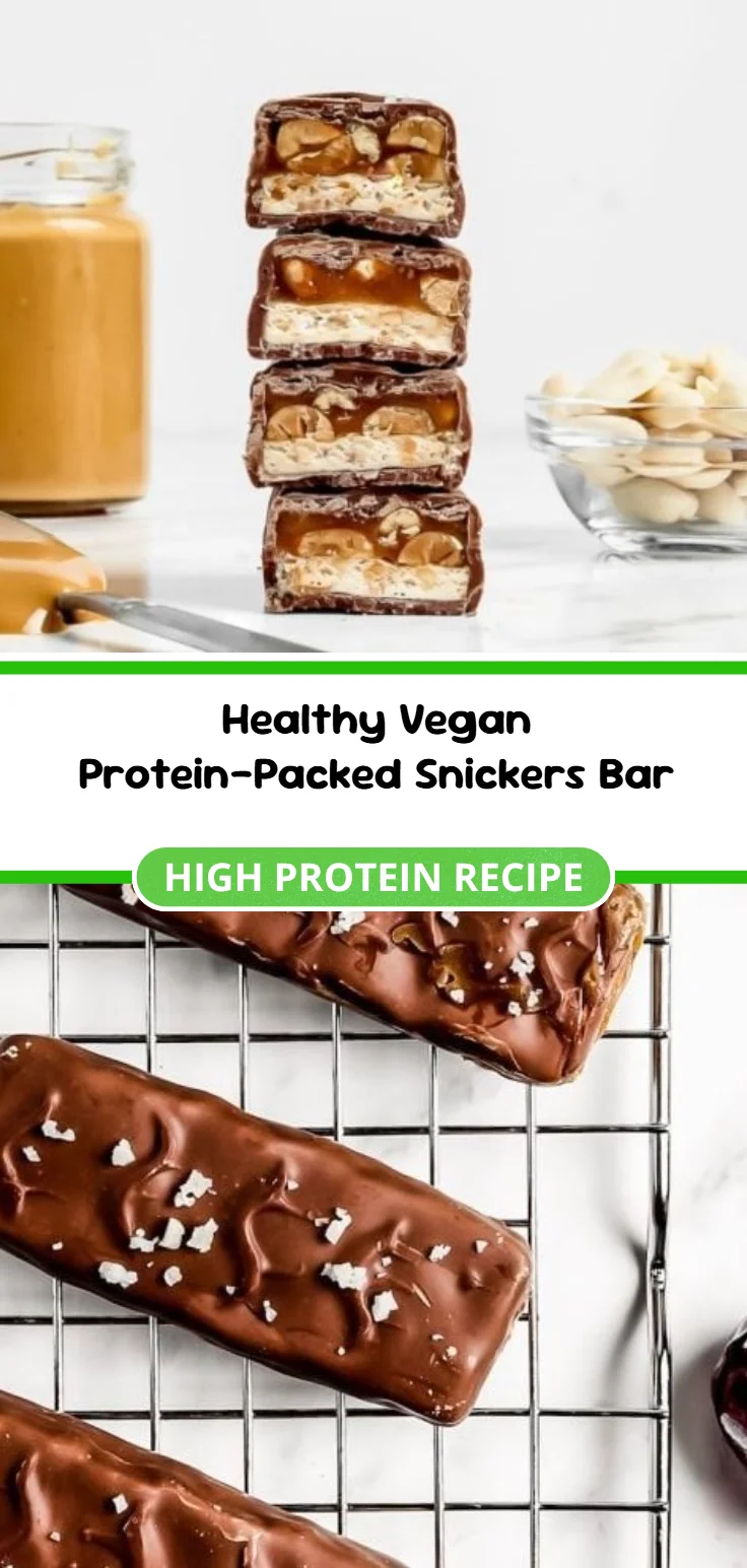 Healthy Vegan Protein-Packed Snickers Bar