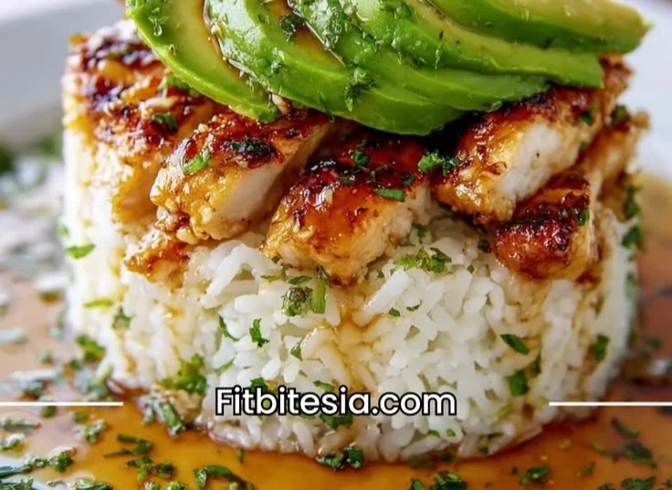 Honey Lime Chicken Avocado Rice Stack: Fresh & Flavorful Meal
