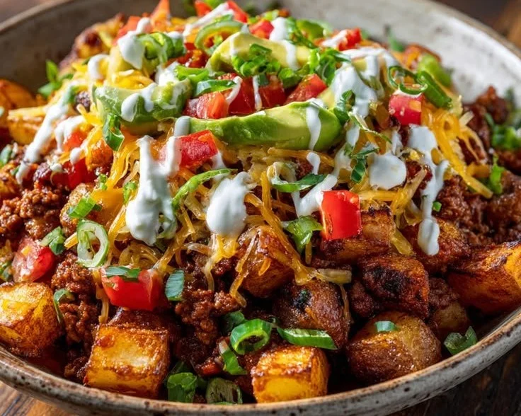 Loaded Potato Taco Bowl