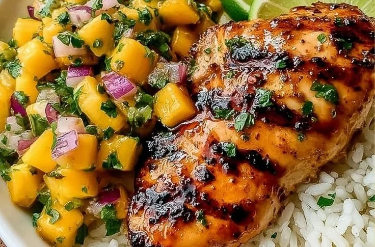 Honey Lime Chicken with Mango Salsa