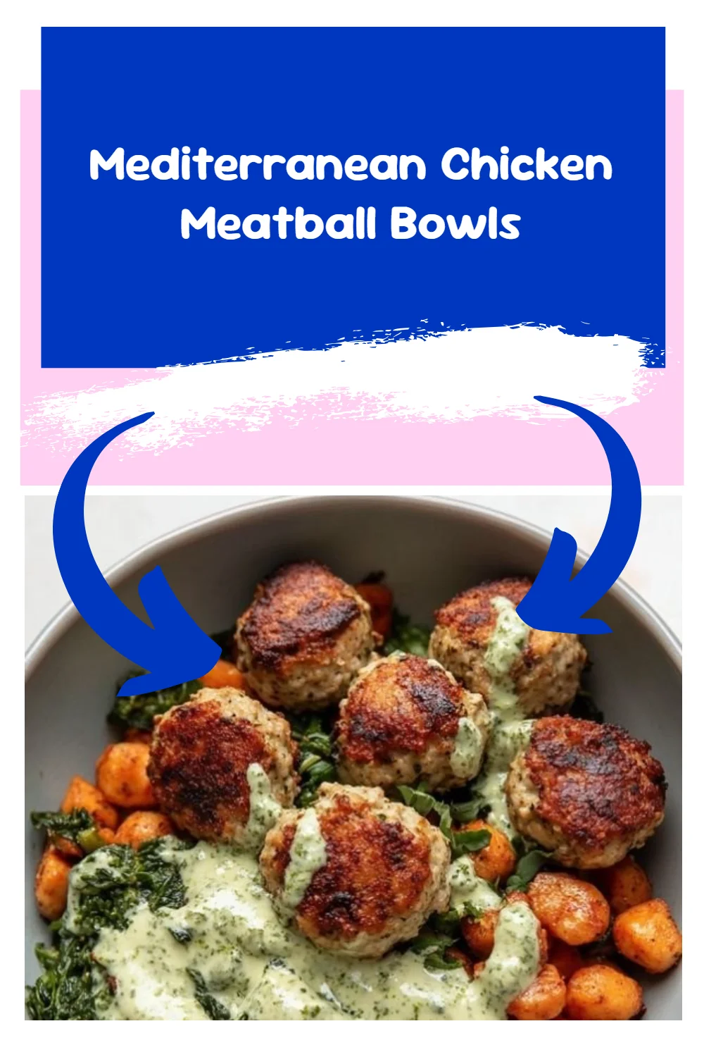 Mediterranean Chicken Meatball Bowls
