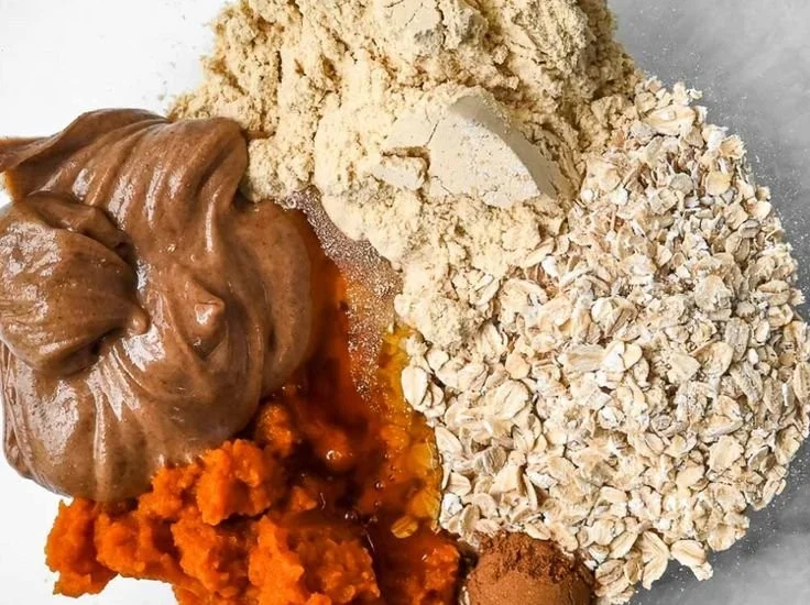 No-bake pumpkin protein balls on a plate, healthy snack option