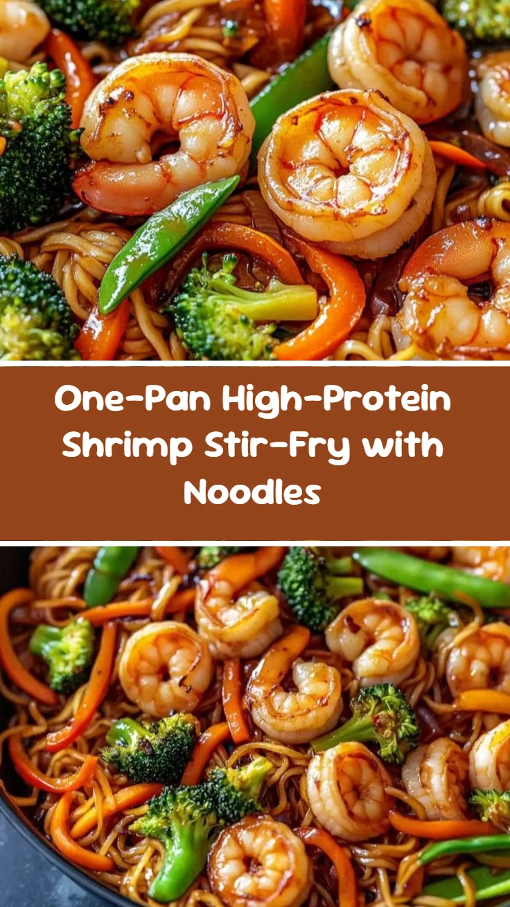 One-Pan High-Protein Shrimp Stir-Fry with Noodles