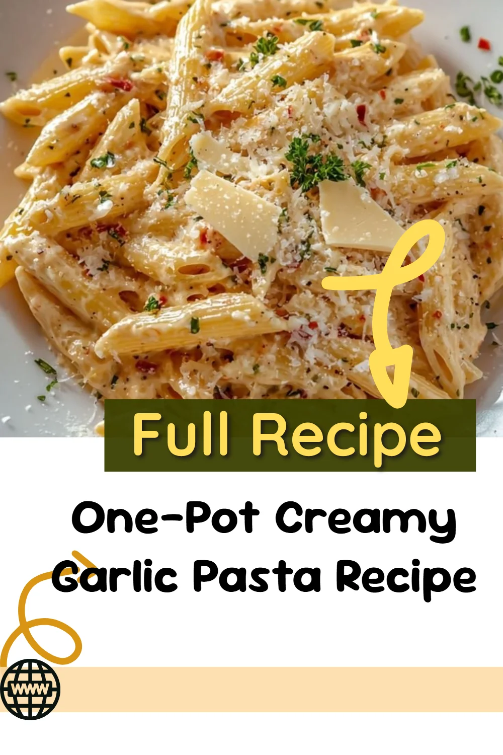 One-Pot Creamy Garlic Pasta Recipe