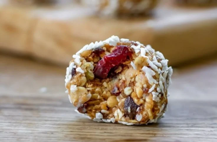 Homemade protein balls made with dates, perfect for a healthy snack.