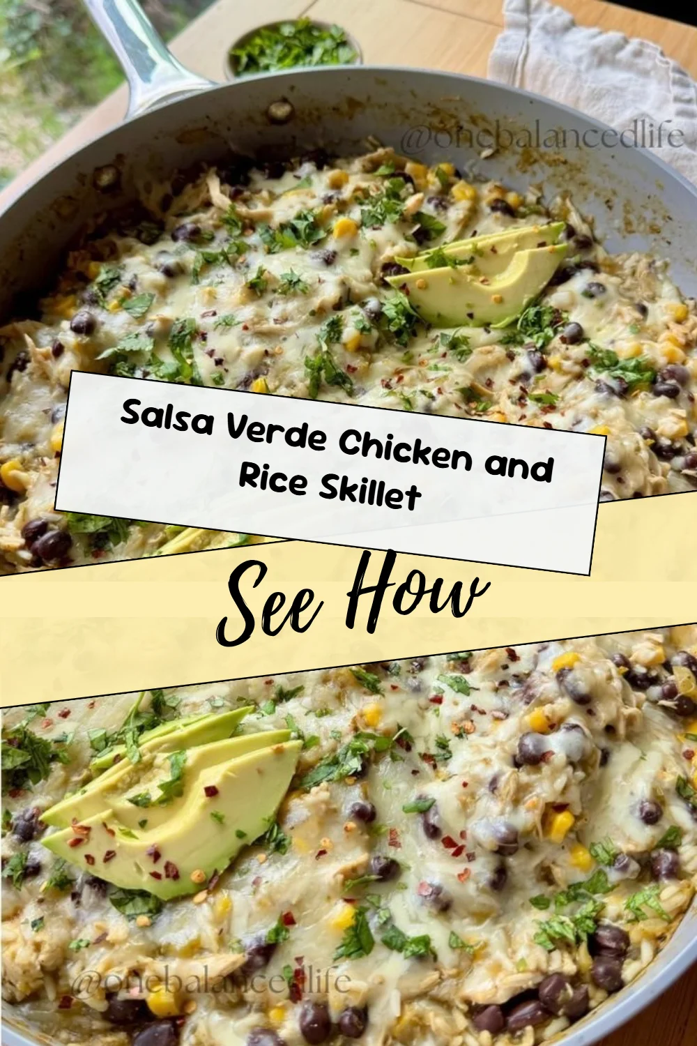 Salsa Verde Chicken and Rice Skillet