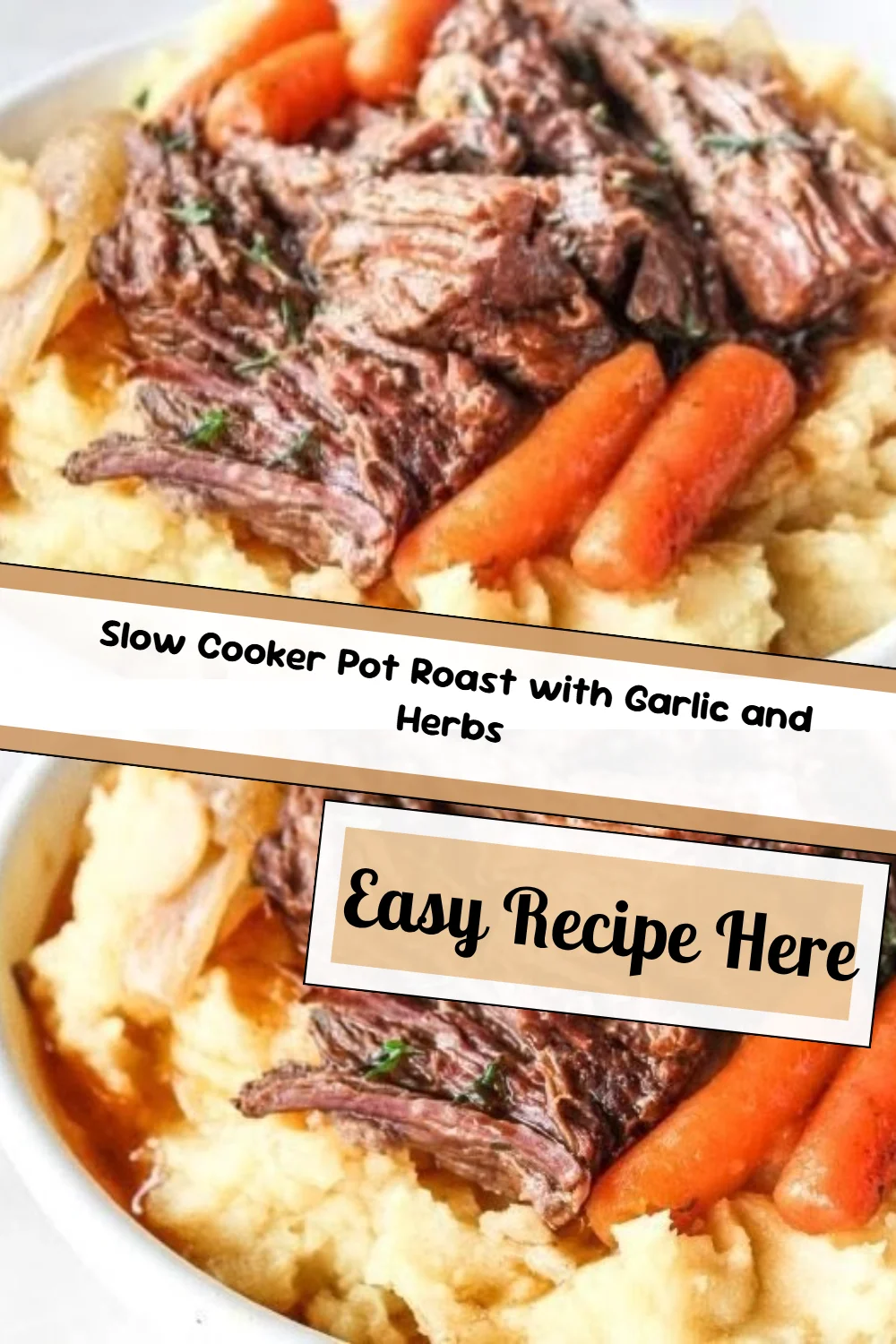 Slow Cooker Pot Roast with Garlic and Herbs