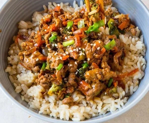 Teriyaki Turkey Rice Bowls